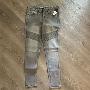 Mossimo Supply Co. Gray Skinny Moto Jeans